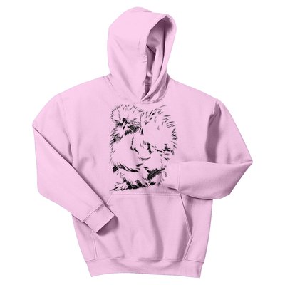 Silkie Chicken Kids Hoodie