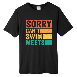 Sorry Can't Swim Meets Funny Retro Swimming Coach Swimmer Tall Fusion ChromaSoft Performance T-Shirt