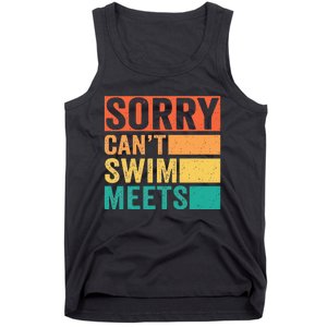 Sorry Can't Swim Meets Funny Retro Swimming Coach Swimmer Tank Top