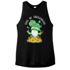 Shenanigans Coordinator St Patrick's Day Gnomes Green Ladies PosiCharge Tri-Blend Wicking Tank