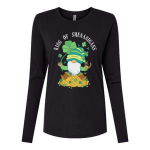 Shenanigans Coordinator St Patrick's Day Gnomes Green Womens Cotton Relaxed Long Sleeve T-Shirt