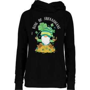 Shenanigans Coordinator St Patrick's Day Gnomes Green Womens Funnel Neck Pullover Hood