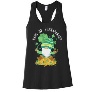 Shenanigans Coordinator St Patrick's Day Gnomes Green Women's Racerback Tank