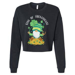 Shenanigans Coordinator St Patrick's Day Gnomes Green Cropped Pullover Crew