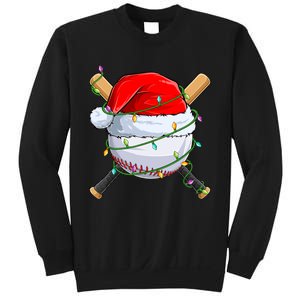 Santa Christmas Sports Christmas Baseball Player Sweatshirt