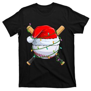 Santa Christmas Sports Christmas Baseball Player T-Shirt