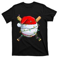 Santa Christmas Sports Christmas Baseball Player T-Shirt