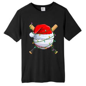 Santa Christmas Sports Christmas Baseball Player Tall Fusion ChromaSoft Performance T-Shirt