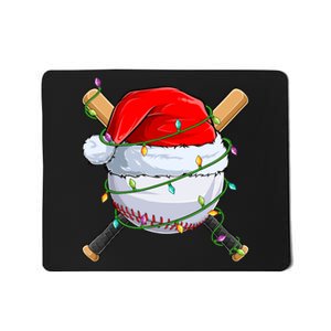 Santa Christmas Sports Christmas Baseball Player Mousepad