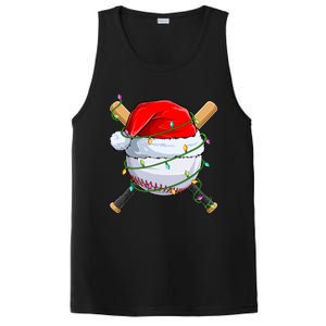 Santa Christmas Sports Christmas Baseball Player PosiCharge Competitor Tank