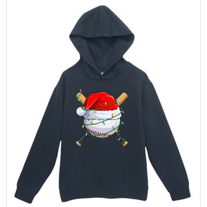 Santa Christmas Sports Christmas Baseball Player Urban Pullover Hoodie