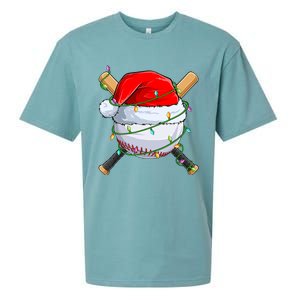 Santa Christmas Sports Christmas Baseball Player Sueded Cloud Jersey T-Shirt