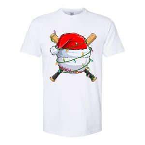 Santa Christmas Sports Christmas Baseball Player Softstyle CVC T-Shirt