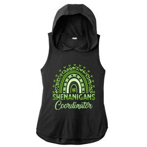 Shenanigans Coordinator St Patricks Day Rainbow Green Proud Ladies PosiCharge Tri-Blend Wicking Draft Hoodie Tank