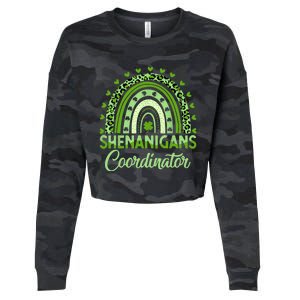 Shenanigans Coordinator St Patricks Day Rainbow Green Proud Cropped Pullover Crew