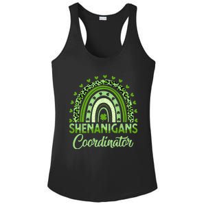 Shenanigans Coordinator St Patricks Day Rainbow Green Proud Ladies PosiCharge Competitor Racerback Tank