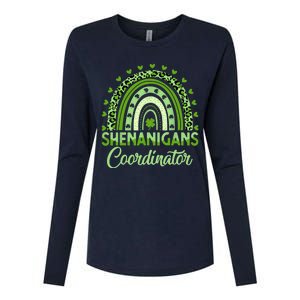 Shenanigans Coordinator St Patricks Day Rainbow Green Proud Womens Cotton Relaxed Long Sleeve T-Shirt