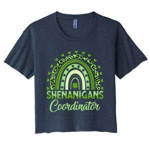 Shenanigans Coordinator St Patricks Day Rainbow Green Proud Women's Crop Top Tee