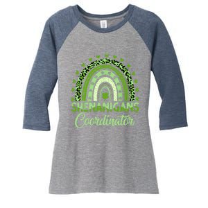 Shenanigans Coordinator St Patricks Day Rainbow Green Proud Women's Tri-Blend 3/4-Sleeve Raglan Shirt