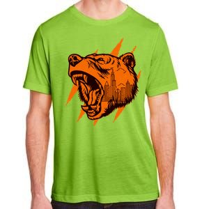 Sporty Chicago Skyline Roaring Bear Adult ChromaSoft Performance T-Shirt