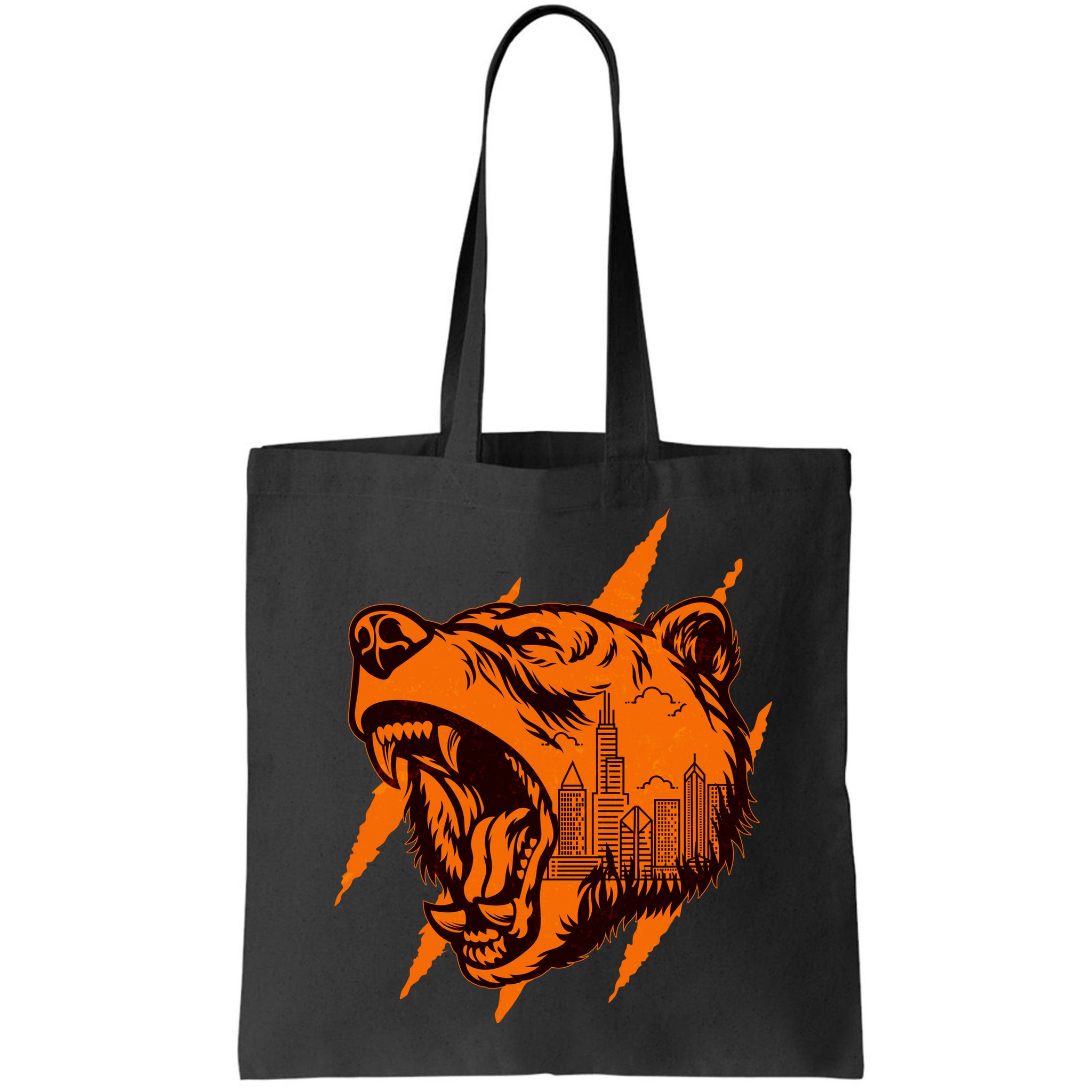 Sporty Chicago Skyline Roaring Bear Bag