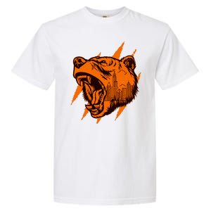 Sporty Chicago Skyline Roaring Bear Garment-Dyed Heavyweight T-Shirt