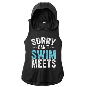 Sorry Can't Swim Meets Funny Retro Swimming Coach Swimmer Ladies PosiCharge Tri-Blend Wicking Draft Hoodie Tank