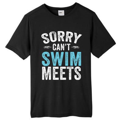 Sorry Can't Swim Meets Funny Retro Swimming Coach Swimmer Tall Fusion ChromaSoft Performance T-Shirt