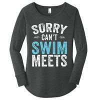 Sorry Can't Swim Meets Funny Retro Swimming Coach Swimmer Women's Perfect Tri Tunic Long Sleeve Shirt