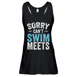 Sorry Can't Swim Meets Funny Retro Swimming Coach Swimmer Ladies Essential Flowy Tank