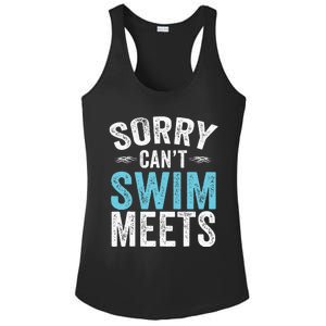 Sorry Can't Swim Meets Funny Retro Swimming Coach Swimmer Ladies PosiCharge Competitor Racerback Tank