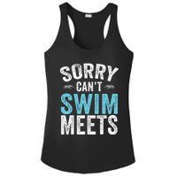 Sorry Can't Swim Meets Funny Retro Swimming Coach Swimmer Ladies PosiCharge Competitor Racerback Tank