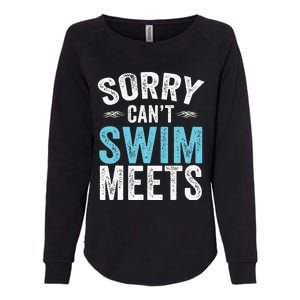 Sorry Can't Swim Meets Funny Retro Swimming Coach Swimmer Womens California Wash Sweatshirt