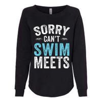 Sorry Can't Swim Meets Funny Retro Swimming Coach Swimmer Womens California Wash Sweatshirt