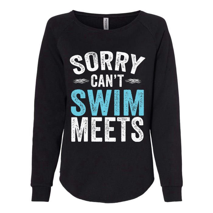 Sorry Can't Swim Meets Funny Retro Swimming Coach Swimmer Womens California Wash Sweatshirt