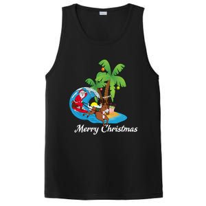 Surfing Christmas Santa Claus Comes To The City Gift PosiCharge Competitor Tank