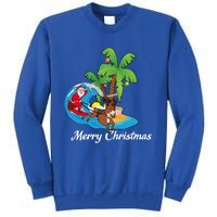 Surfing Christmas Santa Claus Comes To The City Gift Sweatshirt