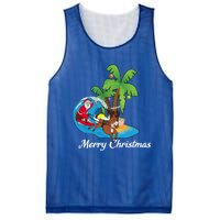 Surfing Christmas Santa Claus Comes To The City Gift Mesh Reversible Basketball Jersey Tank