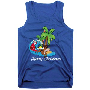 Surfing Christmas Santa Claus Comes To The City Gift Tank Top