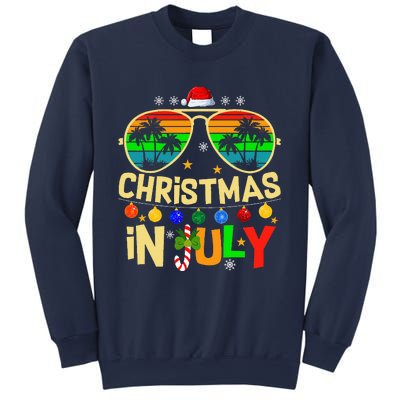 Santa Claus Sunglasses Beach Christmas Sweatshirt