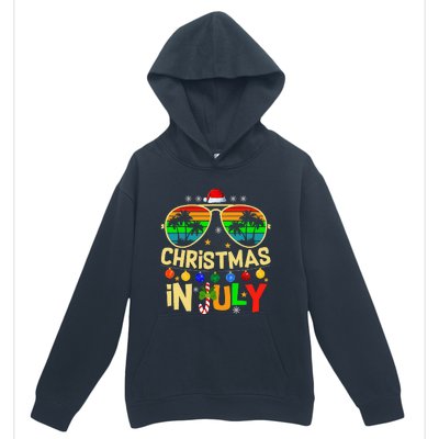 Santa Claus Sunglasses Beach Christmas Urban Pullover Hoodie