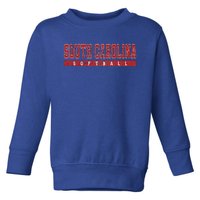 South Carolina Softball Red Vintage Toddler Sweatshirt