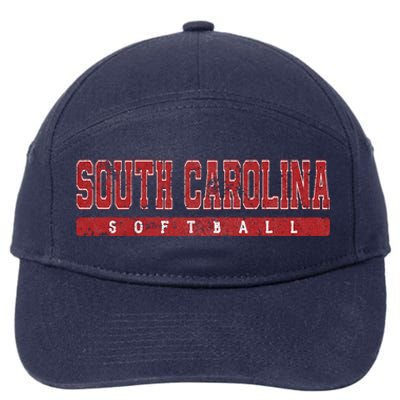 South Carolina Softball Red Vintage 7-Panel Snapback Hat