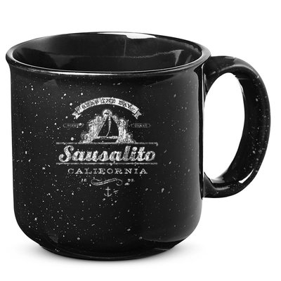 Sausalito Ca Sailboat Vintage Nautical Throwback 15oz Campfire Ceramic Mug