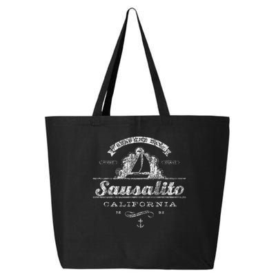 Sausalito Ca Sailboat Vintage Nautical Throwback 25L Jumbo Tote