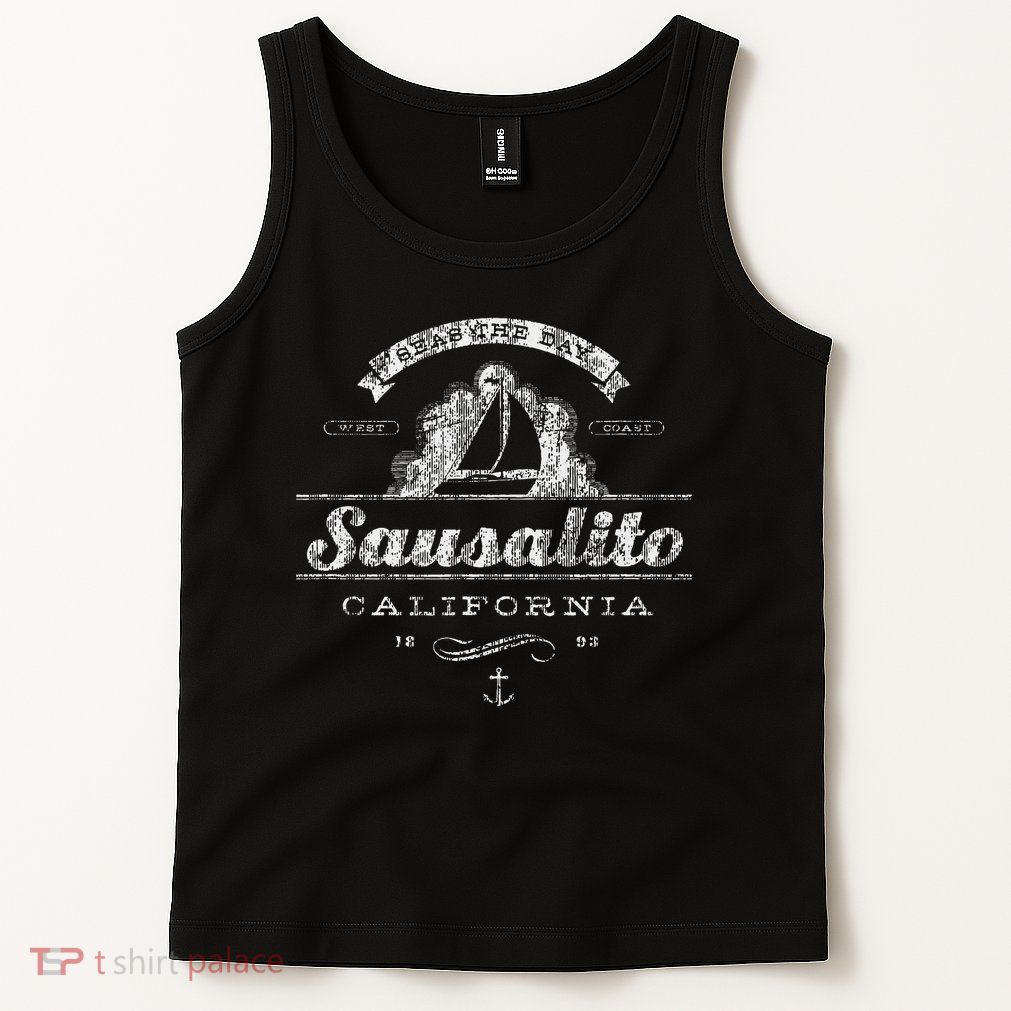 Sausalito Ca Sailboat Vintage Nautical Throwback Tank Top