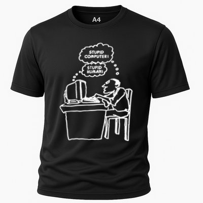 Stupid Computer Stupid Human Cooling Performance Crew T-Shirt