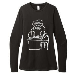 Stupid Computer Stupid Human Womens CVC Long Sleeve Shirt