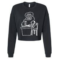 Stupid Computer Stupid Human Cropped Pullover Crew