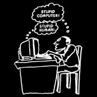 Stupid Computer Stupid Human Cropped Pullover Crew
